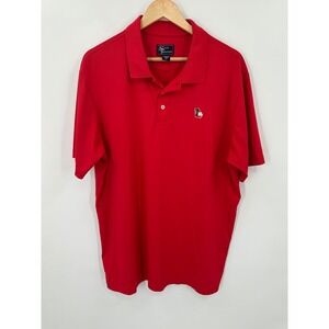 State Traditions Mens XL Red Georgia Flag Performance Polo Shirt Short Sleeve